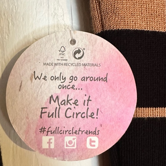 Love Always by FCT Sweater Dress - Striped Long Sleeve Form Fit Stretch - Picture 3 of 5